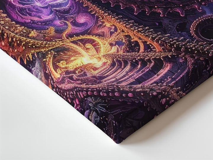 Glowing Fractal Canvas – Mesmerizing Neon Patterns in Surreal, Cosmic Design - Gifitto