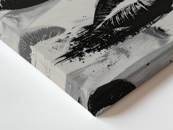 Black & White Kiss Prints Canvas – Bold Monochrome Lip Pattern Art - Gifitto