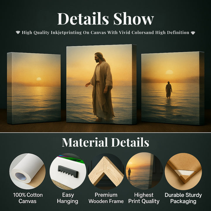 Lantern Vigil Canvas – Spiritual Crowd Silhouette with Floating Lights - Gifitto