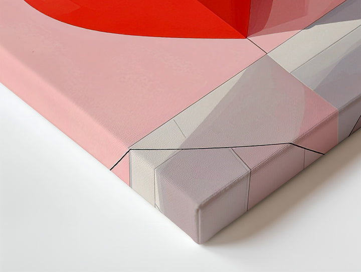 Playful Red Heart Canvas – Minimalist Love Art with Whimsical Eyes - Gifitto