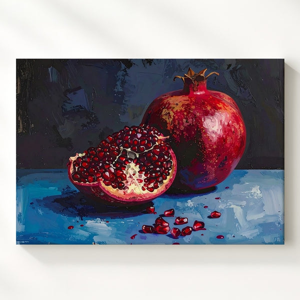 Pomegranate Still Life Canvas – Luxurious Fruit Art - Gifitto