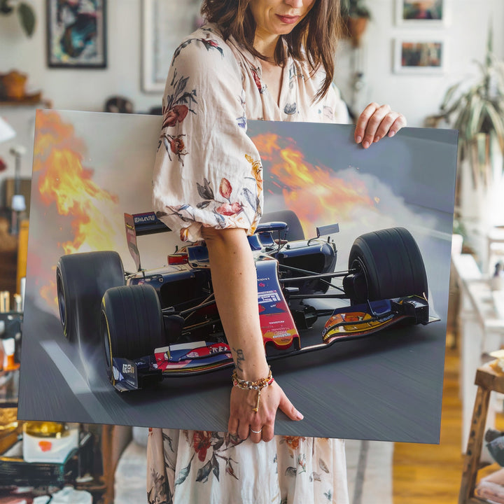 Red Bull Racing Inferno Canvas – Dynamic Formula 1 Speed Art - Gifitto