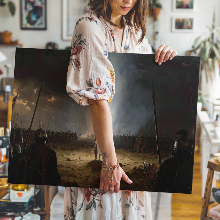 Divine Intervention Battlefield Canvas – Dramatic Scene of Courage and Destiny - Gifitto