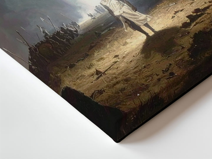 Divine Intervention Battlefield Canvas – Dramatic Scene of Courage and Destiny - Gifitto