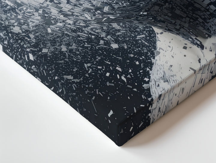 Digital Fragmented Humanoid Canvas – Glimmering Particles and Transformation - Gifitto