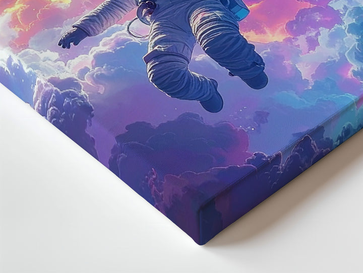 Ascending Astronaut Canvas – Cosmic Journey Through Fiery Nebula - Gifitto