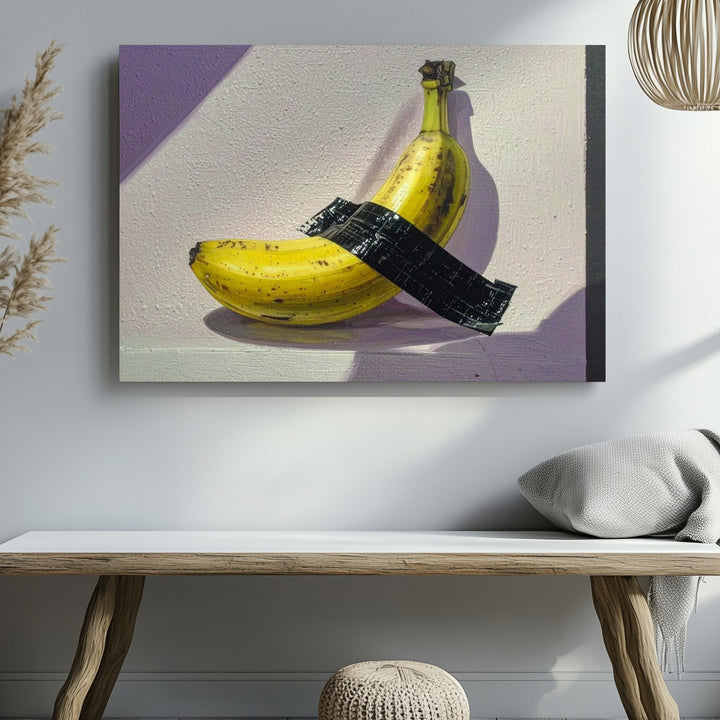 Banana Duct Tape Canvas – Conceptual Pop Art - Gifitto