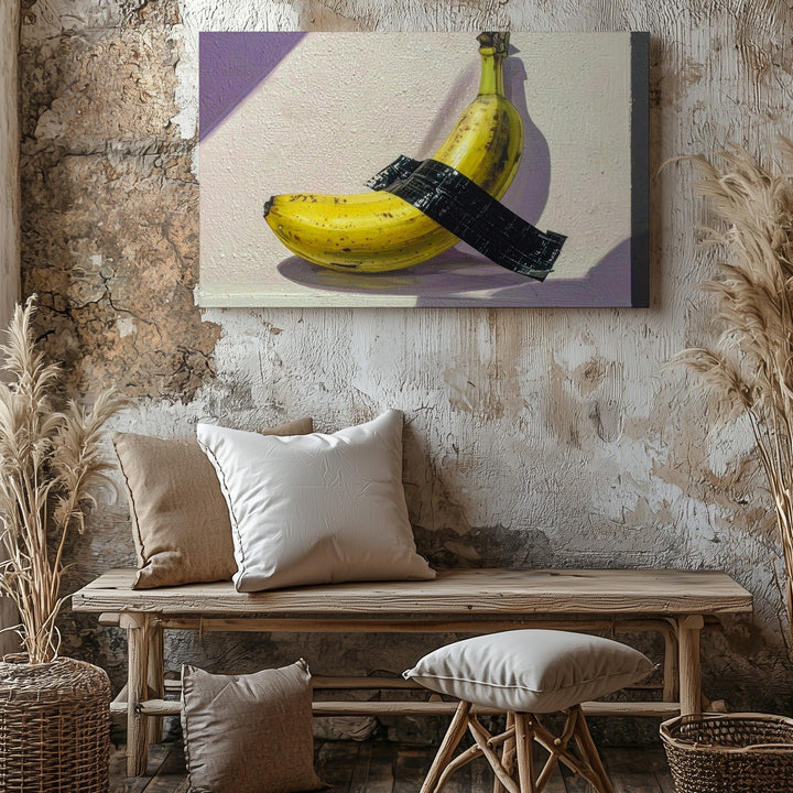 Banana Duct Tape Canvas – Conceptual Pop Art - Gifitto