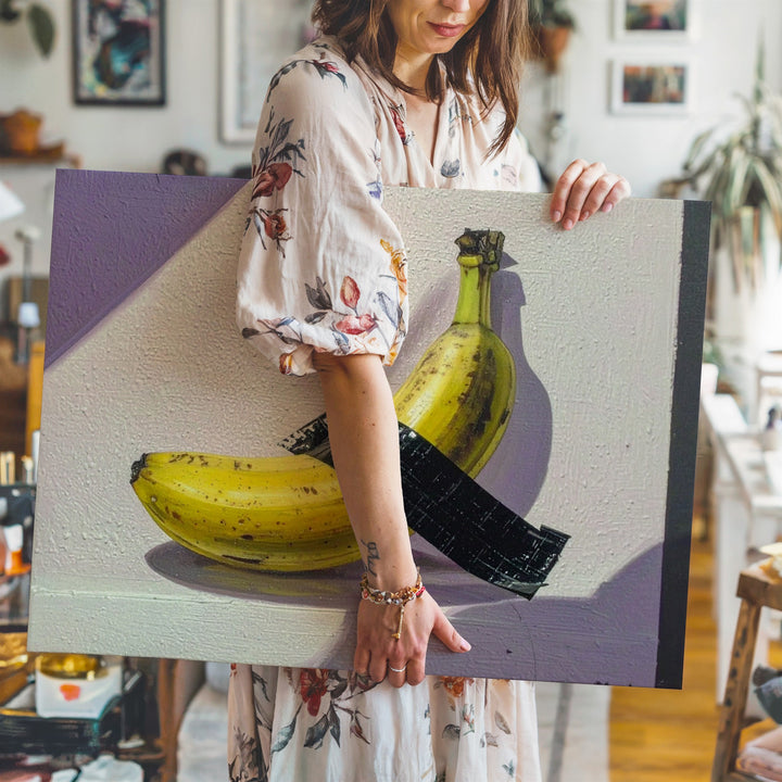 Banana Duct Tape Canvas – Conceptual Pop Art - Gifitto