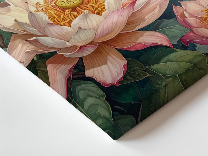 Hummingbird & Lotus Bloom Canvas – Serene Nature Art - Gifitto