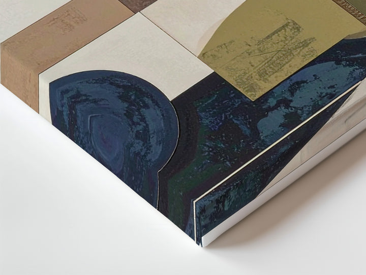 Geometric Balance Canvas – Mid-Century Abstract Shapes in Earth Tones - Gifitto