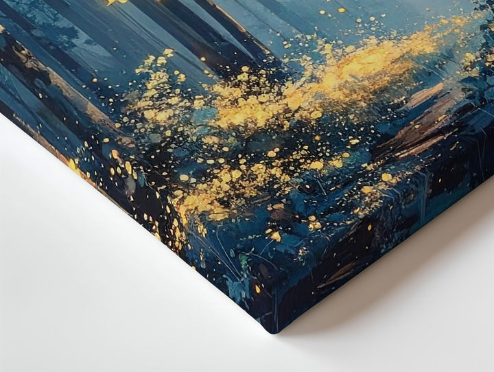 Twilight Forest Canvas – Serene Landscape with Glowing Fireflies and Ethereal Butterflies - Gifitto