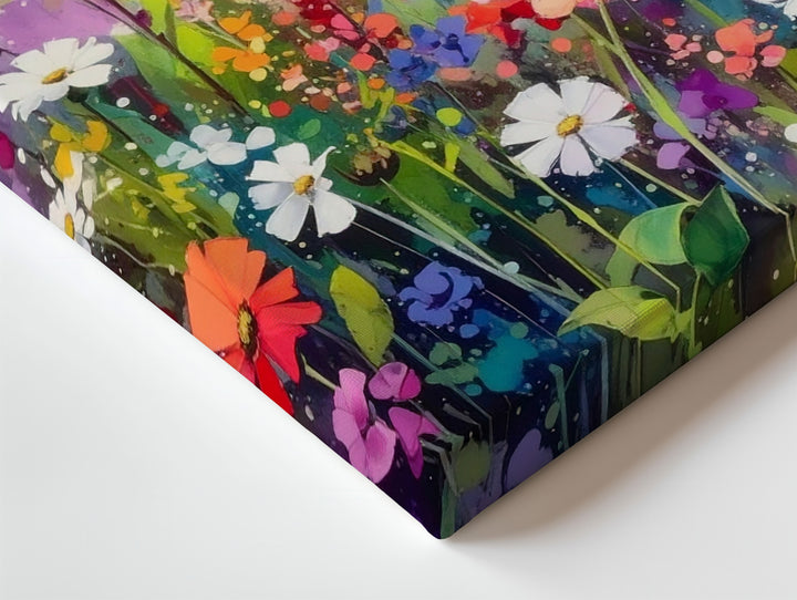 Vibrant Wildflower Garden Canvas – Colorful Spring & Summer Art - Gifitto
