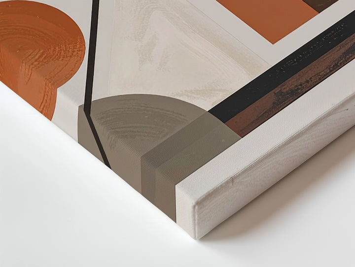 Modernist Balance Canvas – Minimalist Earth Tone Abstract Geometry - Gifitto