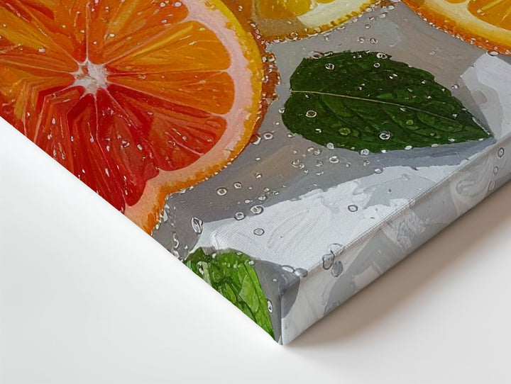 Citrus Splash Canvas – Photorealistic Fresh Fruit Art - Gifitto