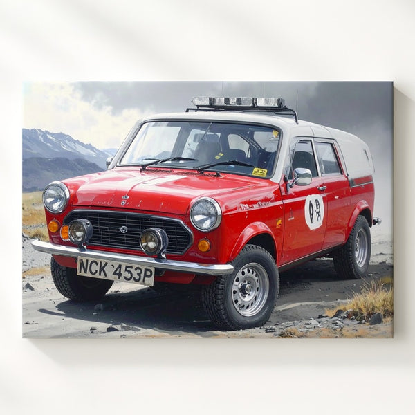 Mini Cooper Rally Legend Canvas – Vintage Motorsport Tribute Art - Gifitto