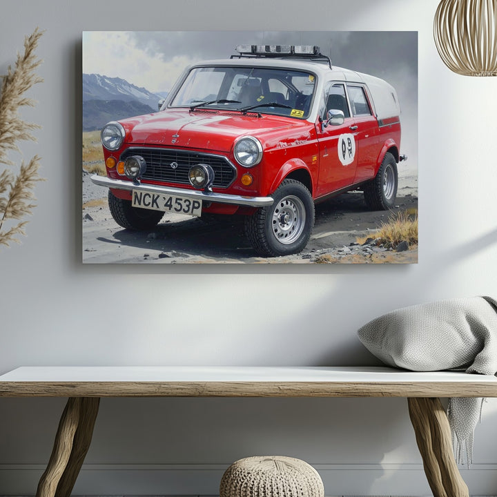Mini Cooper Rally Legend Canvas – Vintage Motorsport Tribute Art - Gifitto
