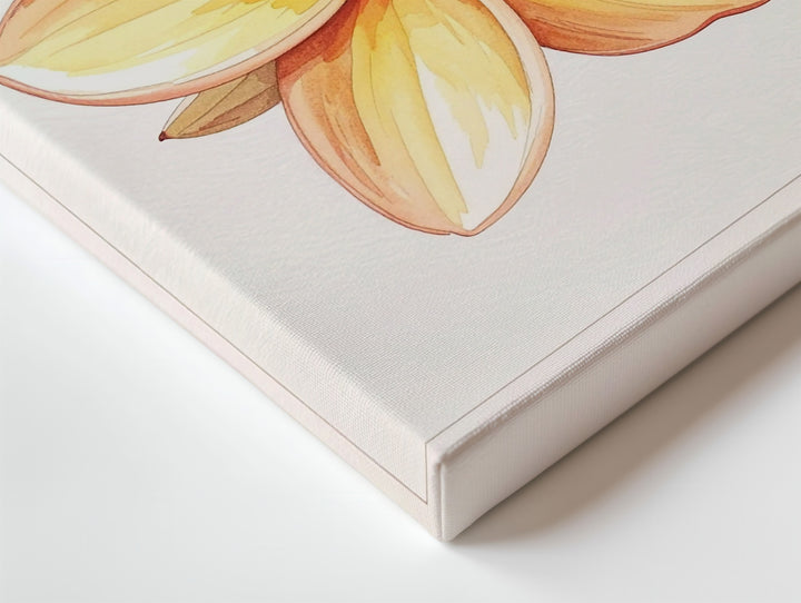 Minimalist Plumeria Watercolor Canvas – Elegant Tropical Floral Art - Gifitto