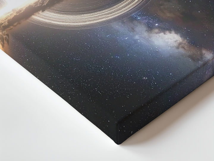 Black Hole Canvas – Cosmic Scene with Gravitational Pull and Glowing Ring - Gifitto