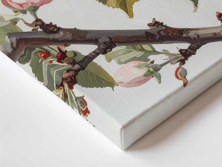 Delicate Flowering Branch Canvas – Minimalist Botanical Art - Gifitto