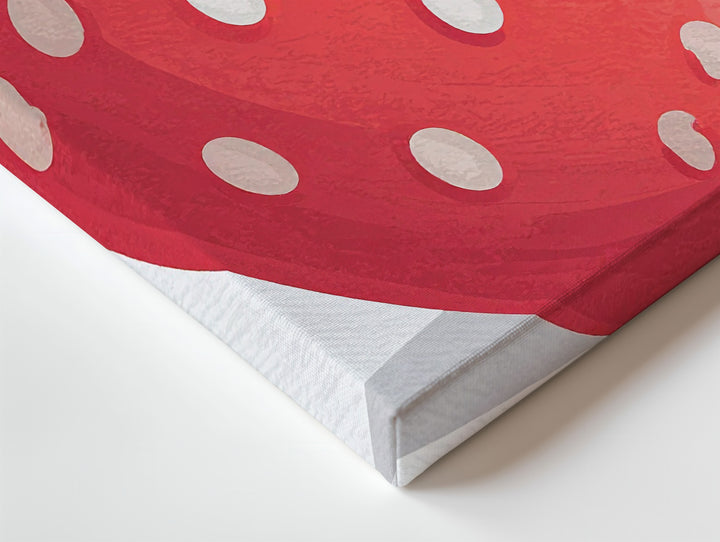 Cheerful Strawberry Canvas – Minimalist Digital Fruit Art - Gifitto