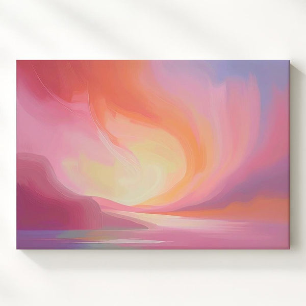 Soft Gradient Breeze Canvas – Minimalist Abstract Pastel Flow Art - Gifitto