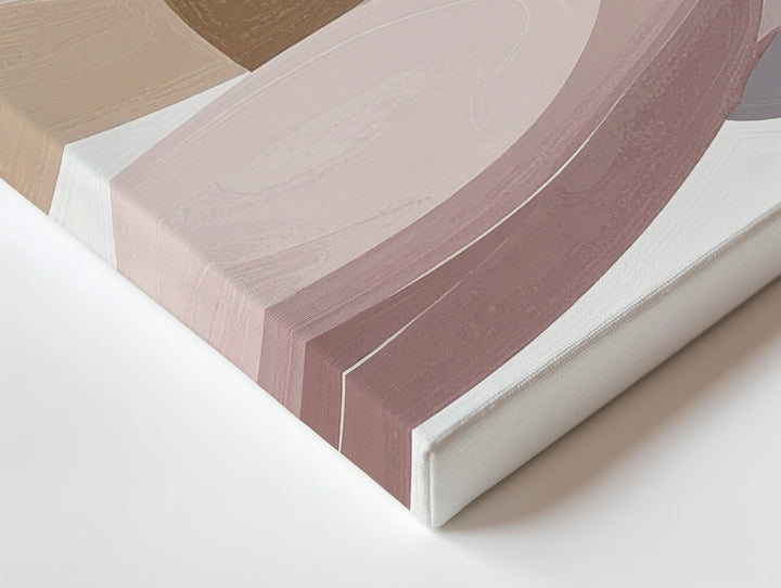 Soft Form Harmony Canvas – Minimalist Abstract Shapes in Blush & Tan - Gifitto