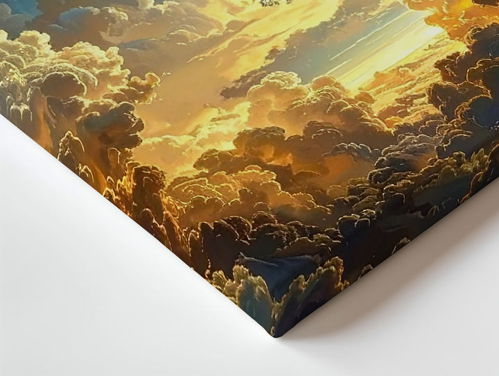 Vibrant Astronaut Canvas – Abstract Retro Sci-Fi Cityscape Portrait - Gifitto