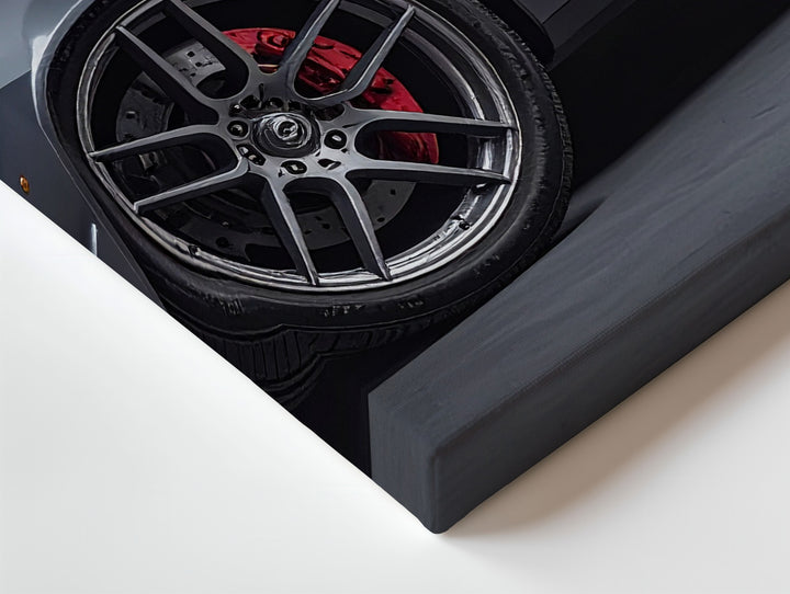Restomod Muscle Car Canvas – Metallic Gray Classic with Modern Performance Upgrades - Gifitto