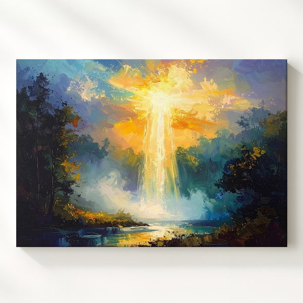 Divine Light Portal Canvas – Abstract Spiritual Awakening with Ethereal Energy - Gifitto