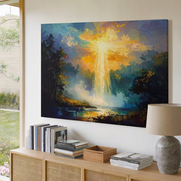 Divine Light Portal Canvas – Abstract Spiritual Awakening with Ethereal Energy - Gifitto