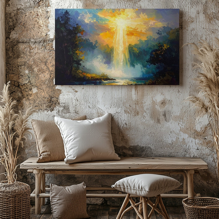 Divine Light Portal Canvas – Abstract Spiritual Awakening with Ethereal Energy - Gifitto