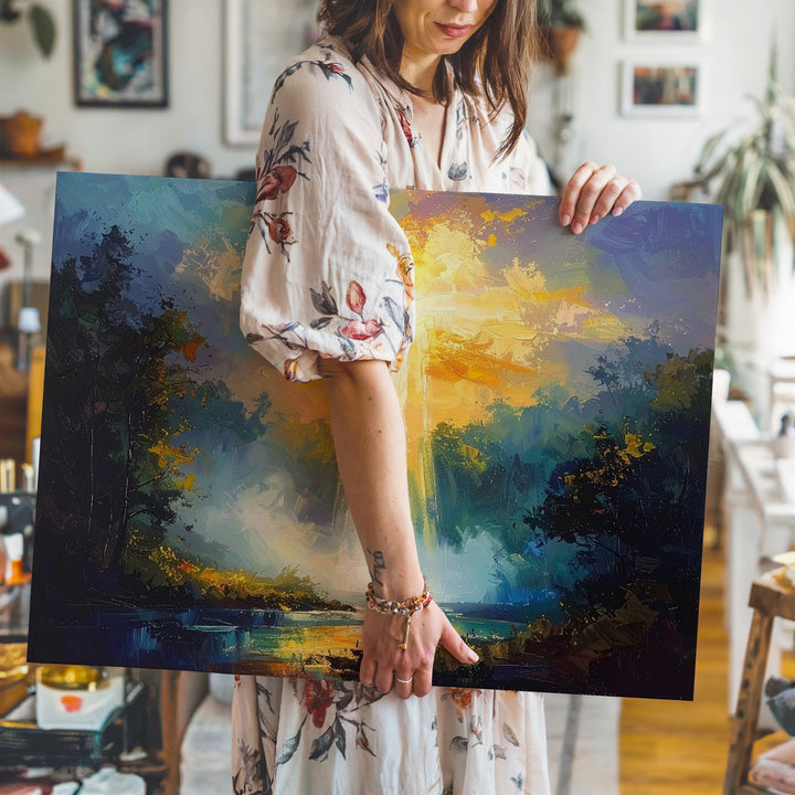 Divine Light Portal Canvas – Abstract Spiritual Awakening with Ethereal Energy - Gifitto