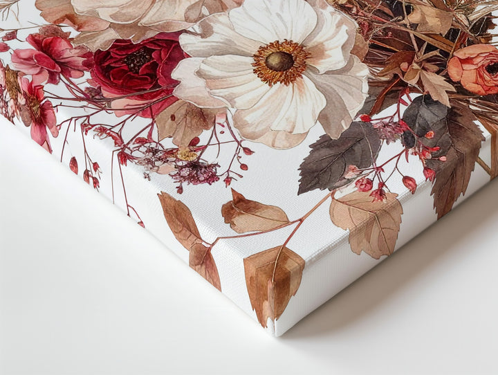 Vintage Dried Flower Bouquet Canvas – Earthy Botanical Art - Gifitto