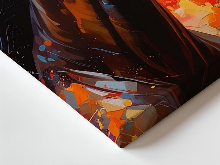 Wild Flame Horse Canvas – Abstract Expressionist Equine Energy Art - Gifitto