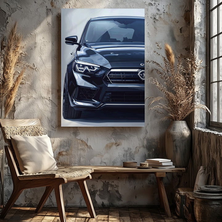 Black Range Rover SVR Canvas – Hyper-Realistic Luxury SUV Wall Art - Gifitto