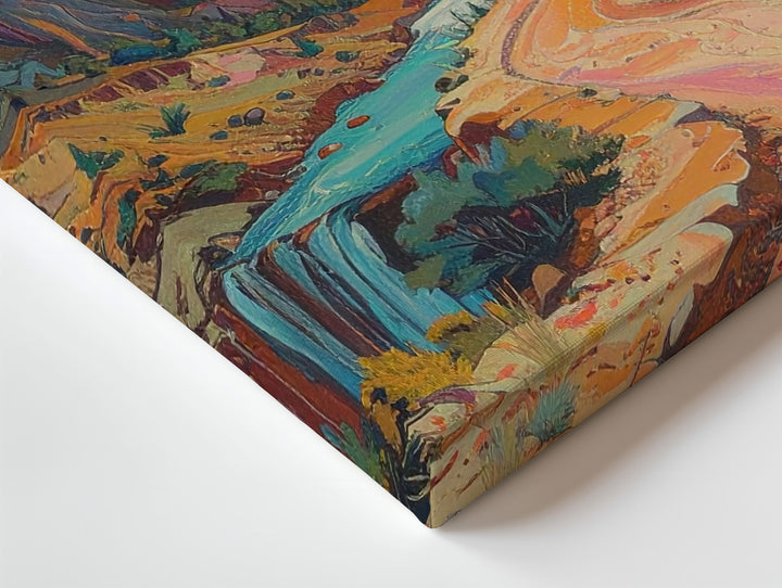 Abstract Surreal Mountain Landscape Canvas – Dreamlike Wilderness Wall Art - Gifitto