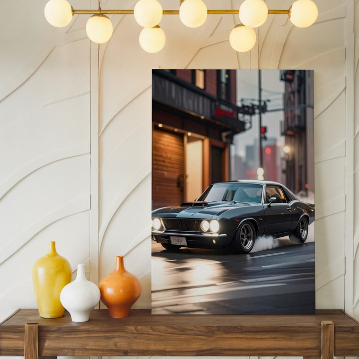 Midnight Mustang Canvas – 1969 Fastback Night Drive Wall Art - Gifitto