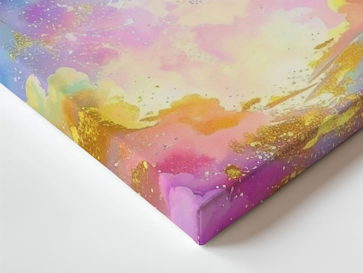 Pastel Planet Canvas – Serene World Amid Soft Nebula Clouds - Gifitto