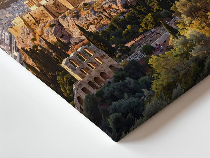 Golden Hour Acropolis Canvas – Panoramic View of Athens & Parthenon - Gifitto