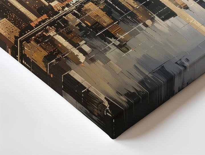 Modern City Skyline Canvas – Soft Reflections in Tranquil Waters - Gifitto