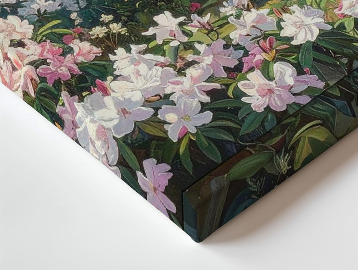 Blooming Garden Canvas – Lush Floral Landscape Wall Art - Gifitto