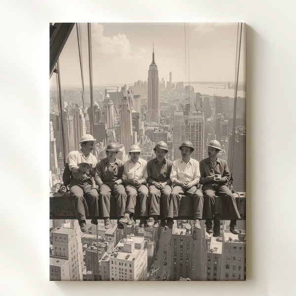 Historic Lunch on a Steel Beam Canvas – Iconic New York City Construction Photo
