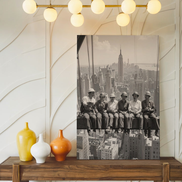 Historic Lunch on a Steel Beam Canvas – Iconic New York City Construction Photo - Gifitto