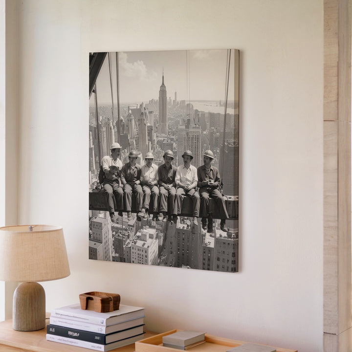 Historic Lunch on a Steel Beam Canvas – Iconic New York City Construction Photo - Gifitto