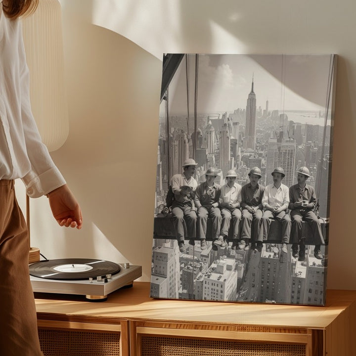 Historic Lunch on a Steel Beam Canvas – Iconic New York City Construction Photo - Gifitto