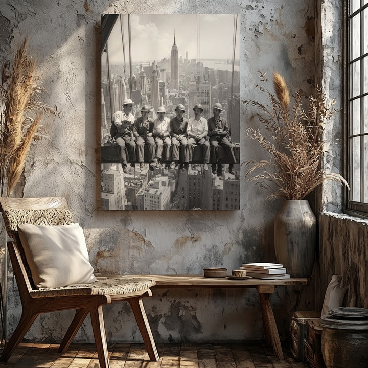 Historic Lunch on a Steel Beam Canvas – Iconic New York City Construction Photo - Gifitto