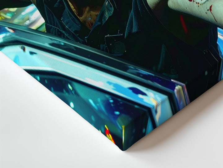 Madness in Motion Canvas – Cinematic Clown Scene Night Art - Gifitto