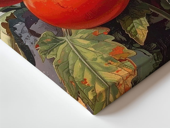 Heirloom Tomato Botanical Canvas – Realistic Garden Harvest Wall Art - Gifitto