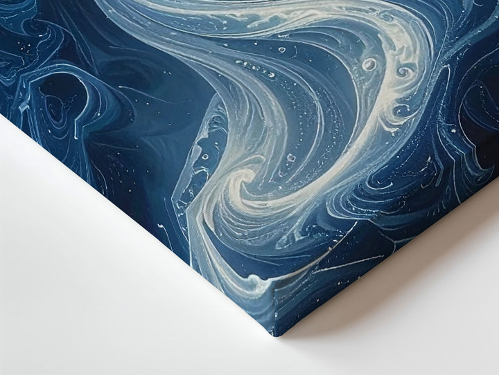 Ethereal Spirit Canvas – Mystical Blue-White Cosmic Swirls - Gifitto